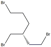 [R,(+)]-1,6-Dibromo-3-(bromomethyl)hexane 구조식 이미지