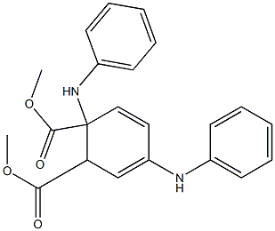 2,5-Dianilino-3,5-cyclohexadiene-1,2-dicarboxylic acid dimethyl ester Structure