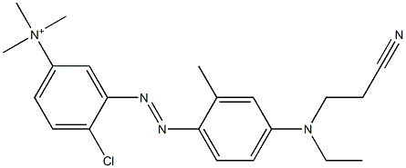 4-Chloro-3-[[4-[(2-cyanoethyl)ethylamino]-2-methylphenyl]azo]-N,N,N-trimethylbenzenaminium 구조식 이미지
