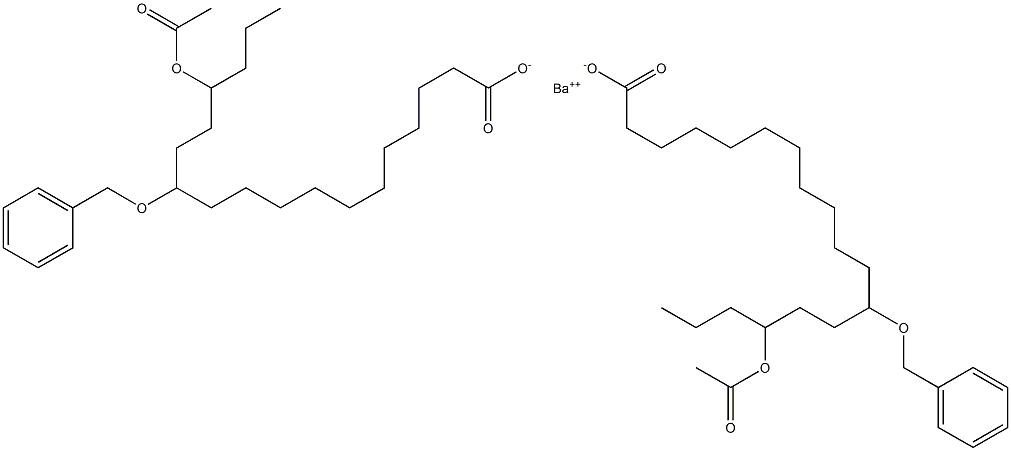 Bis(12-benzyloxy-15-acetyloxystearic acid)barium salt Structure