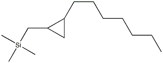 Trimethyl(2-heptylcyclopropylmethyl)silane Structure