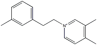 3,4-Dimethyl-1-[2-(3-methylphenyl)ethyl]pyridinium Structure