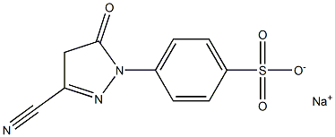 4-[(3-Cyano-4,5-dihydro-5-oxo-1H-pyrazol)-1-yl]benzenesulfonic acid sodium salt Structure