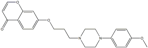 7-[3-[4-(4-Methoxyphenyl)-1-piperazinyl]propyloxy]-4H-1-benzopyran-4-one 구조식 이미지