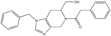 1-(Benzyl)-4,5,6,7-tetrahydro-6-hydroxymethyl-5-phenylacetyl-1H-imidazo[4,5-c]pyridine 구조식 이미지