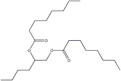 Dioctanoic acid 1,2-hexanediyl ester Structure