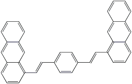 1,1'-[p-Phenylenebis[(E)-ethene-2,1-diyl]]bisanthracene 구조식 이미지