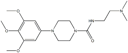 N-(2-Dimethylaminoethyl)-4-[3,4,5-trimethoxyphenyl]piperazine-1-carboxamide 구조식 이미지