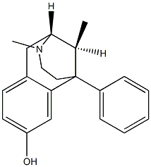 (2R,11S)-1,2,3,4,5,6-Hexahydro-3,11-dimethyl-6-phenyl-2,6-methano-3-benzazocin-8-ol Structure