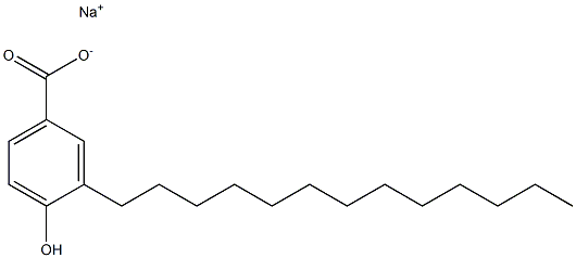 3-Tridecyl-4-hydroxybenzoic acid sodium salt 구조식 이미지