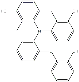 N,N-Bis(3-hydroxy-2-methylphenyl)-2-(2-hydroxy-6-methylphenoxy)benzenamine 구조식 이미지