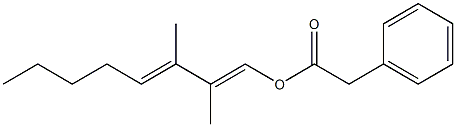 Phenylacetic acid 2,3-dimethyl-1,3-octadienyl ester 구조식 이미지