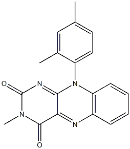 3-Methyl-10-[2,4-dimethylphenyl]pyrimido[4,5-b]quinoxaline-2,4(3H,10H)-dione Structure