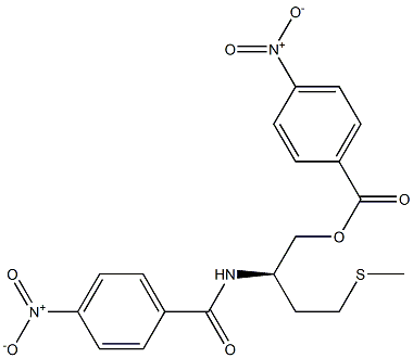 (+)-N-[(R)-1-(4-Nitrobenzoyloxymethyl)-3-(methylthio)propyl]-4-nitrobenzamide 구조식 이미지