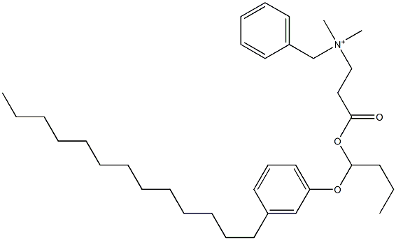 N,N-Dimethyl-N-benzyl-N-[2-[[1-(3-tridecylphenyloxy)butyl]oxycarbonyl]ethyl]aminium 구조식 이미지