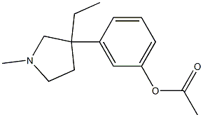 Acetic acid 3-(3-ethyl-1-methyl-3-pyrrolidinyl)phenyl ester 구조식 이미지