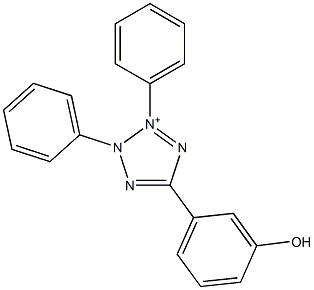 5-(m-Hydroxyphenyl)-2,3-diphenyl-2H-tetrazole-3-ium Structure