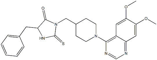 1-[[1-(6,7-Dimethoxyquinazolin-4-yl)piperidin-4-yl]methyl]-4-benzyl-2-thioxoimidazolidin-5-one Structure