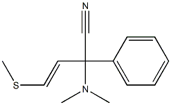 4-Methylthio-2-phenyl-2-dimethylamino-3-butenenitrile Structure