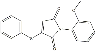3-Phenylthio-1-(2-methoxyphenyl)-1H-pyrrole-2,5-dione 구조식 이미지