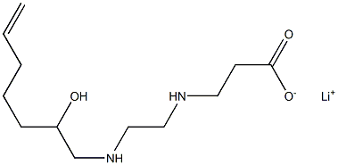 3-[N-[2-[N-(2-Hydroxy-6-heptenyl)amino]ethyl]amino]propionic acid lithium salt 구조식 이미지