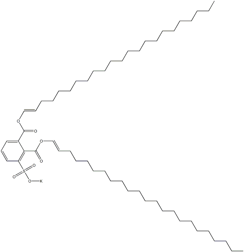 3-(Potassiosulfo)phthalic acid di(1-tricosenyl) ester Structure