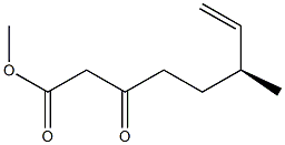 (S)-6-Methyl-3-oxo-7-octenoic acid methyl ester Structure