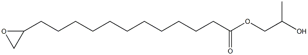 13,14-Epoxymyristic acid 2-hydroxypropyl ester 구조식 이미지