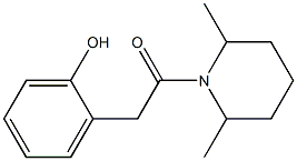 2-[[(2,6-Dimethylpiperidin-1-yl)carbonyl]methyl]phenol Structure