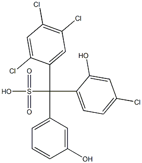 (4-Chloro-2-hydroxyphenyl)(2,4,5-trichlorophenyl)(3-hydroxyphenyl)methanesulfonic acid Structure