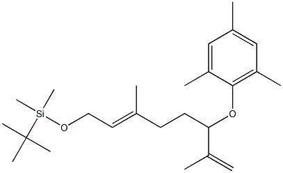 (6E)-3-Mesityloxy-2,6-dimethyl-8-(tert-butyldimethylsiloxy)-1,6-octadiene Structure