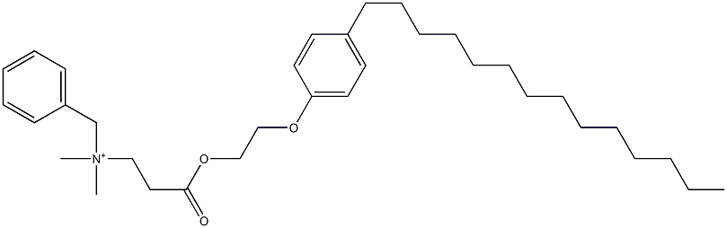 N,N-Dimethyl-N-benzyl-N-[2-[[2-(4-tetradecylphenyloxy)ethyl]oxycarbonyl]ethyl]aminium Structure