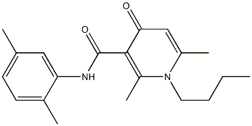 N-(2,5-Dimethylphenyl)-1-butyl-2,6-dimethyl-4-oxo-1,4-dihydro-3-pyridinecarboxamide Structure