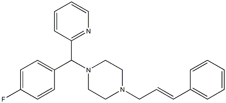 1-[(4-Fluorophenyl)-2-pyridinylmethyl]-4-(3-phenyl-2-propenyl)piperazine Structure