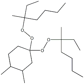 3,4-Dimethyl-1,1-bis(1-ethyl-1-methylpentylperoxy)cyclohexane Structure
