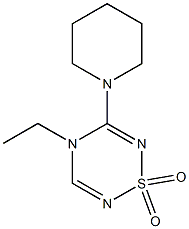 5-Piperidino-4-ethyl-4H-1,2,4,6-thiatriazine 1,1-dioxide 구조식 이미지