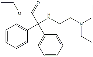 N-[2-(Diethylamino)ethyl]-2,2-di(phenyl)glycine ethyl ester 구조식 이미지