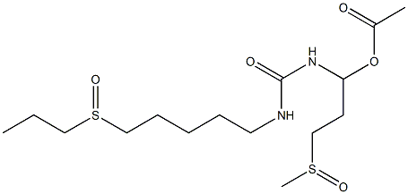 N-(3-Methylsulfinyl-1-acetoxypropyl)-N'-(5-propylsulfinylpentyl)urea 구조식 이미지