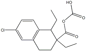 1,2,3,4-Tetrahydro-6-chloronaphthalene-2,2-dicarboxylic acid diethyl ester 구조식 이미지