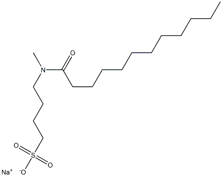 4-(N-Dodecanoyl-N-methylamino)-1-butanesulfonic acid sodium salt 구조식 이미지