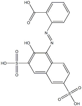 o-(2-Hydroxy-3,6-disulfo-1-naphtylazo)benzoic acid Structure