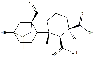 (1R,2S,3S)-3-[(1R,5R)-1-Formyl-6-methylenebicyclo[3.2.1]octan-2-yl]-1,3-dimethylcyclohexane-1,2-dicarboxylic acid Structure