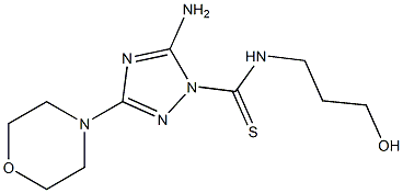 5-Amino-3-morpholino-N-(3-hydroxypropyl)-1H-1,2,4-triazole-1-carbothioamide 구조식 이미지