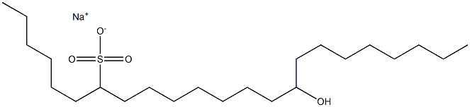 15-Hydroxytricosane-7-sulfonic acid sodium salt 구조식 이미지