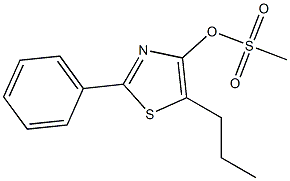 Methanesulfonic acid 2-phenyl-5-propyl-4-thiazolyl ester 구조식 이미지