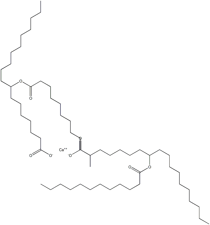 Bis(8-lauroyloxyoctadecanoic acid)calcium salt 구조식 이미지