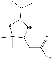 2-(5,5-Dimethyl-2-isopropylthiazolidin-4-yl)acetic acid Structure