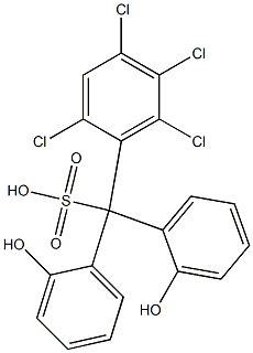 (2,4,5,6-Tetrachlorophenyl)bis(2-hydroxyphenyl)methanesulfonic acid 구조식 이미지