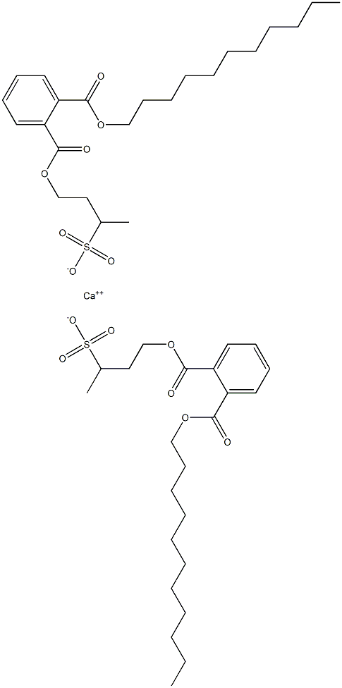 Bis[4-[(2-undecyloxycarbonylphenyl)carbonyloxy]butane-2-sulfonic acid]calcium salt Structure