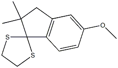 2,2-Dimethyl-5-methoxyspiro[indane-1,2'-[1,3]dithiolane] 구조식 이미지